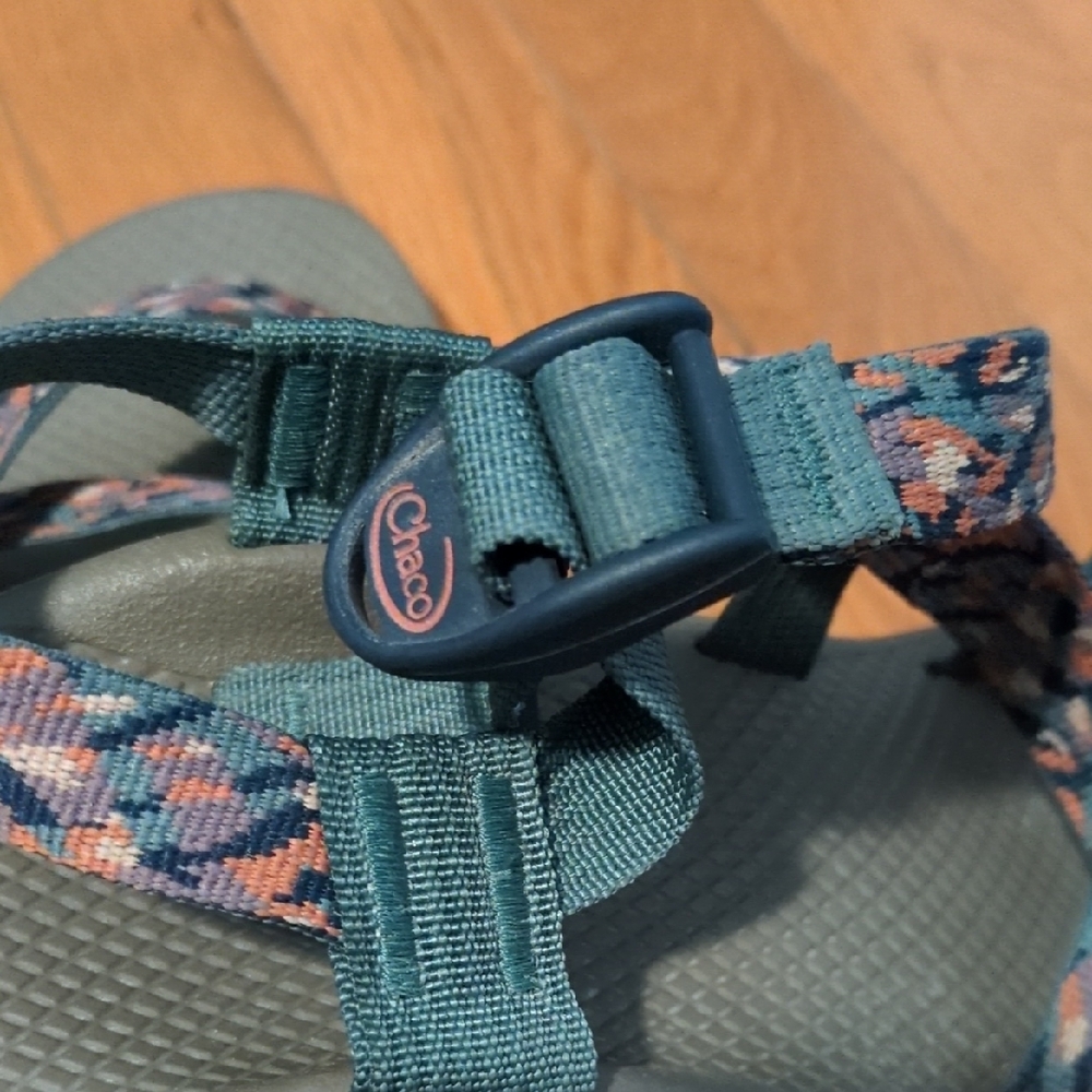 Chaco Women's Green and Pink Sandals - Picture 6 of 6
